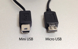 ミニUSBとMicro USB